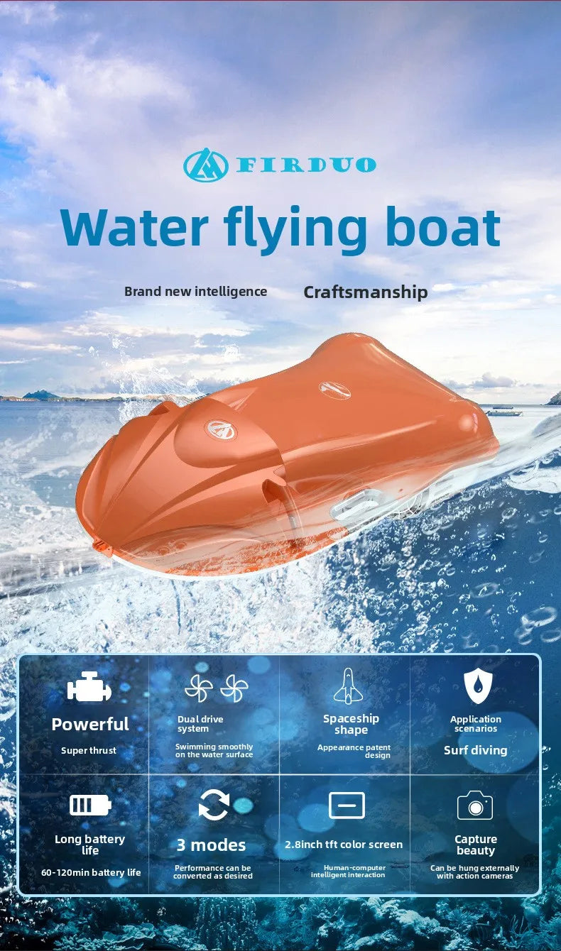 2025 New Adult Electric Water Scooter Underwater Booster Diving Electric Floating Board Surfboard for Rescue Aircraft Adult Size