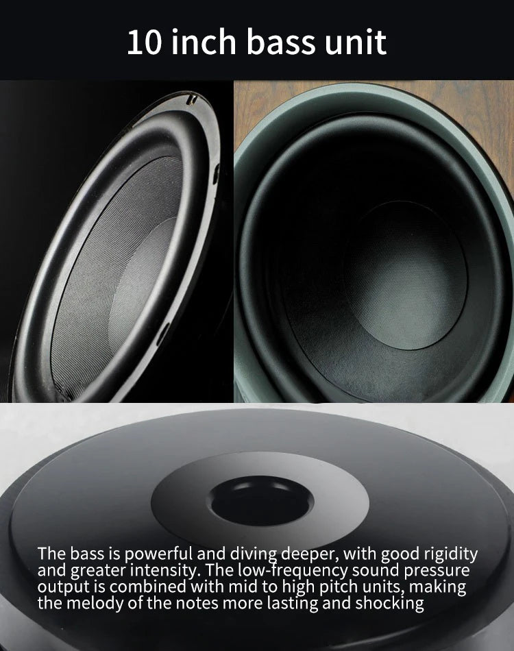 YYAUDIO 10 Inch 8Ohm High Low Speaker Bass Tweeter Hifi Bookshelf Speaker Professional Sound Floor speaker Box