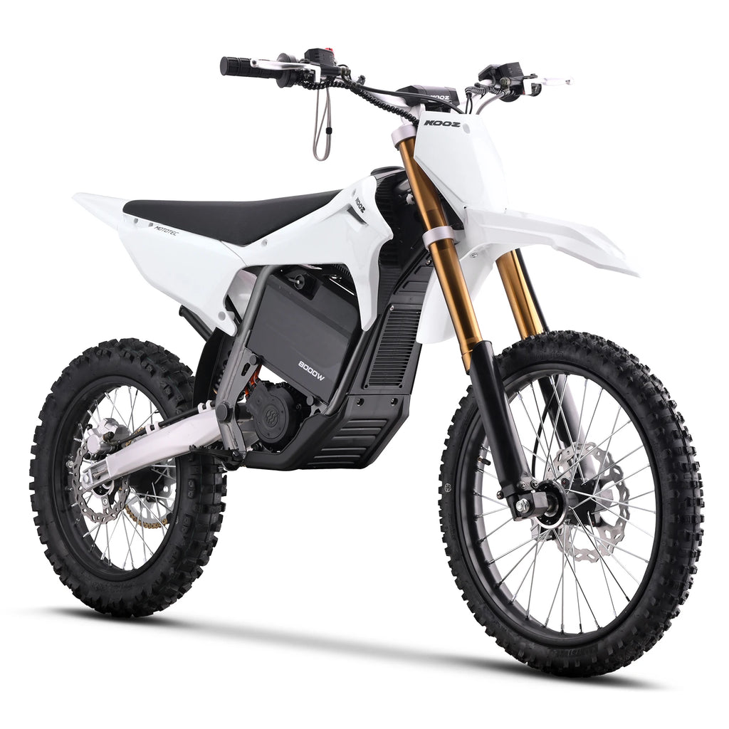 KOOZ HP131E-L 72V 8000W Pro Electric Dirt Bike for Adults,3 Speed Modes Electric Motorcycle Up to 56 MPH with 19"/16" Tires.