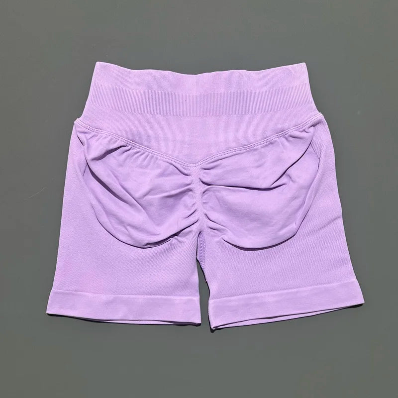HISTELLO Impact Gym Shorts Women Sports Shorts Scrunch Butt Fitness Biker Short Workout Yoga Leggings Running Seamless Leggings