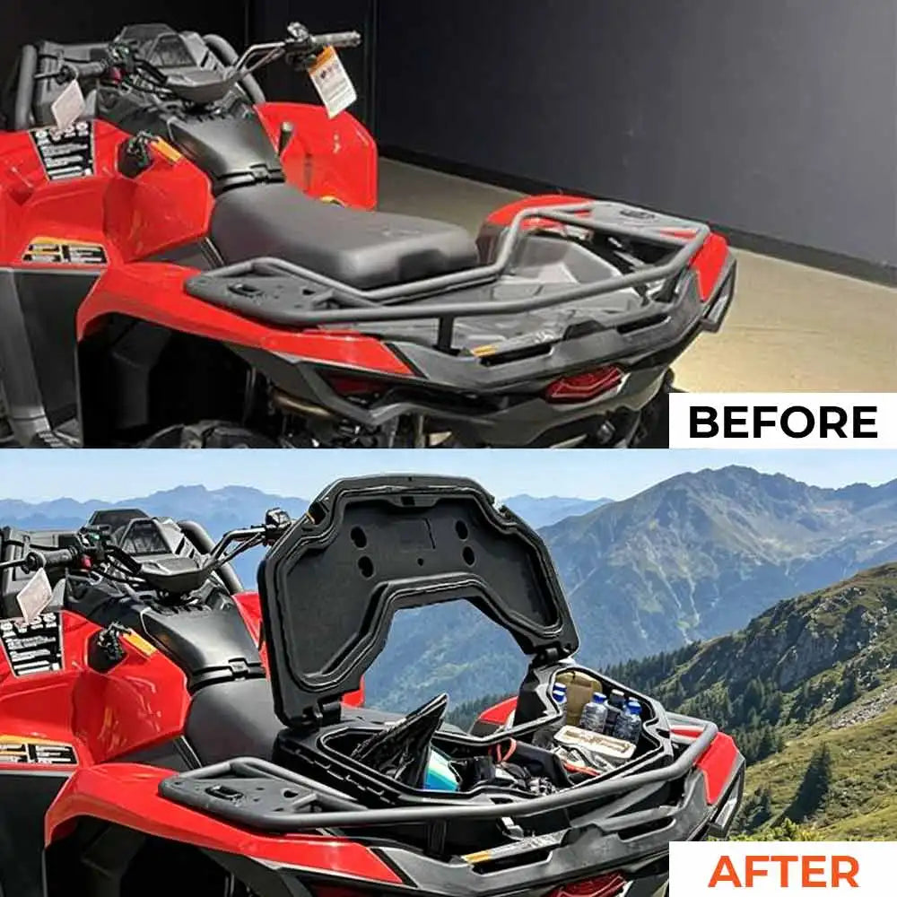 30L Cargo Storage Box Lockable Rear Trunk Rack Bin For Can-am Outlander PRO Max 500 700 Maverick R X RS MAX 2024-26 ATV UTV