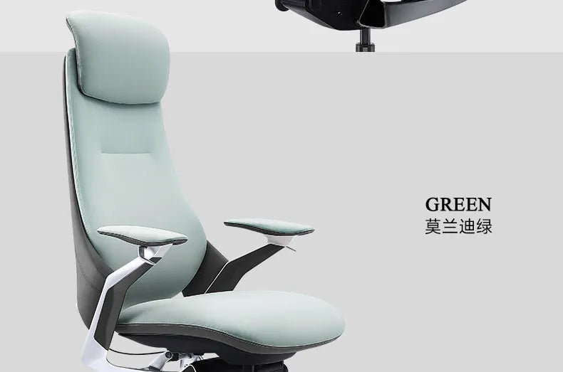 Computer Relaxing Office Chair Ergonomic Mobile Wheels Leather Office Chair Backrest Modern Sillas De Oficina Library Furniture