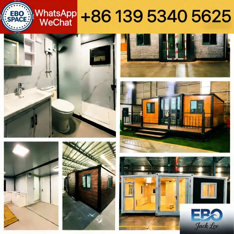 Ready Made Luxury Villa Prefabricated 20Ft 40Ft Expandable Container House 2 3 4 5 Bedrooms Prefab Portable Mobile Tiny Home