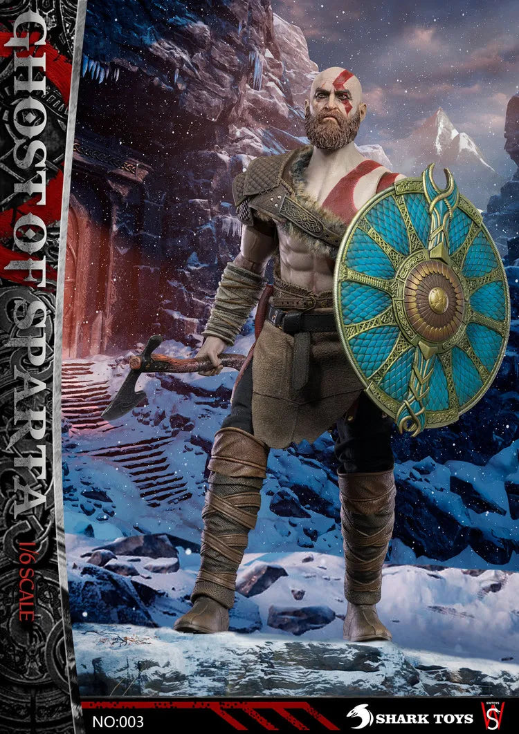 SWTOYS Original Spartan Warrior, God of War Series Kratos Anime Action Figure Model Toys Movable Model Ornaments Gifts Fo Boys