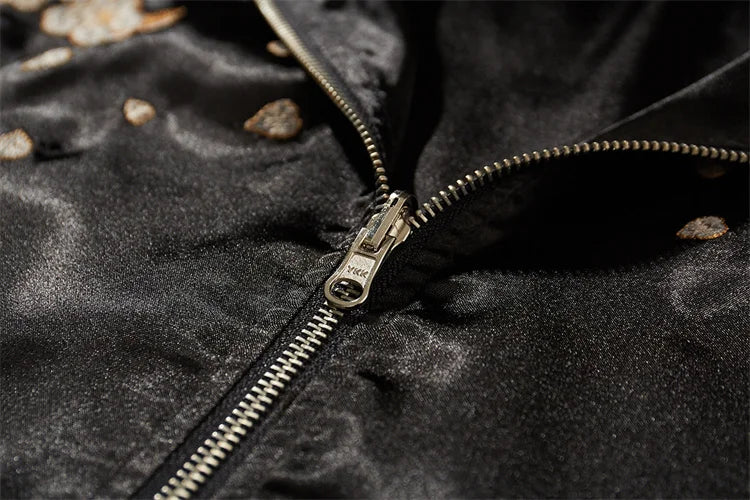 A005 Design Baseball Jackets For Man Heavy Embroidery Loose Fit Autumn Top Quality Polyester Chinese Style Chamarras Para Hombre