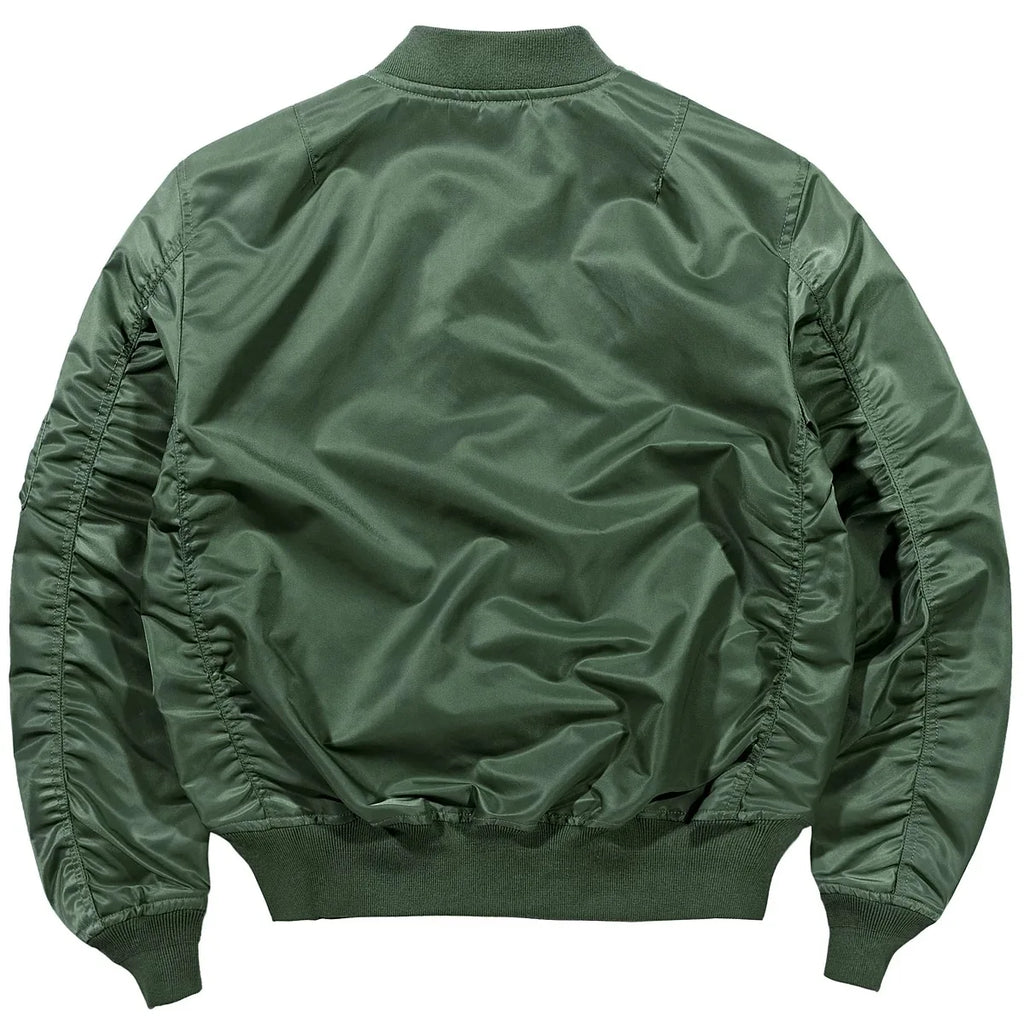 High-Quality Bomber Jacket for Men Casual Classic Fit Leather Jacket for Spring Autumn Winter