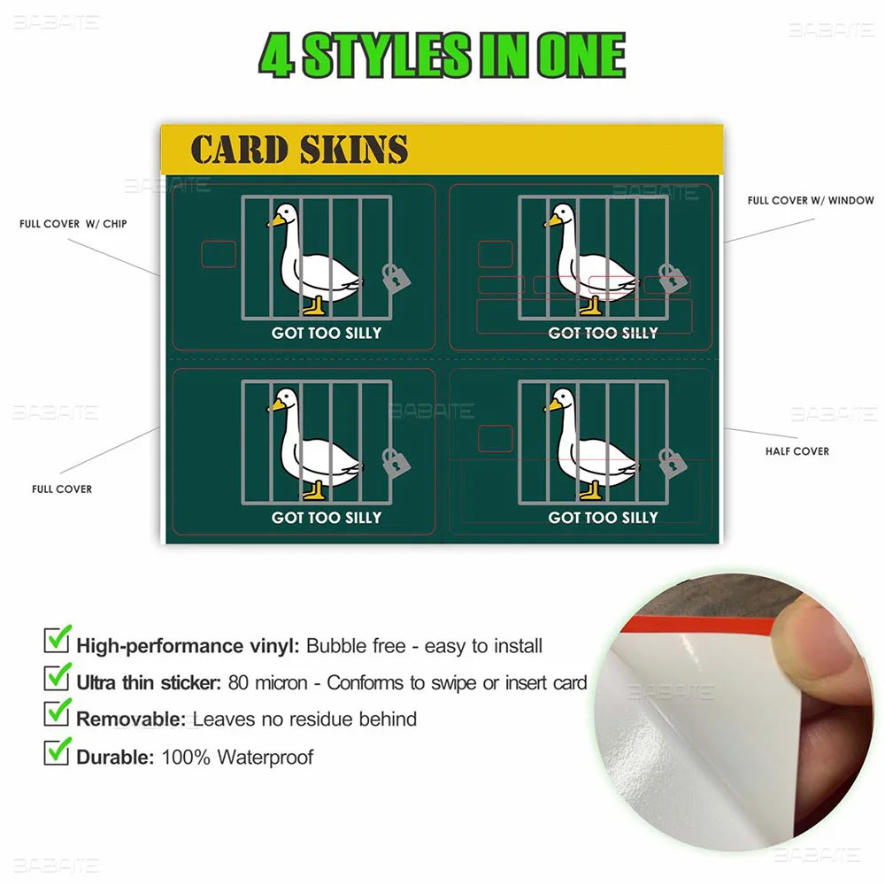 Fashion Trend VLONE Anime Cartoon Sticker Film Skin For Credit Card Debit Bank Bus Card