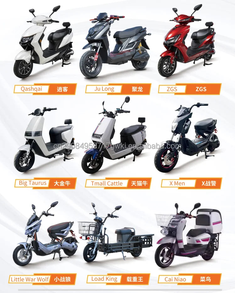 Custom 2000W 2 Seaters Electric Motorcycle Chopper Street Mopeds Motor Bike 60V 12-45Ah Long Range