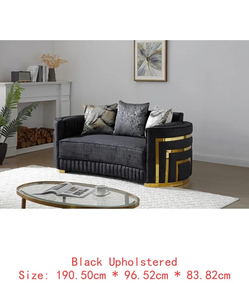 Black Sofa G00523A-S, Modern Design, Elegant and Comfortable Home Seating, Ideal for Living Room and Lounge Spaces