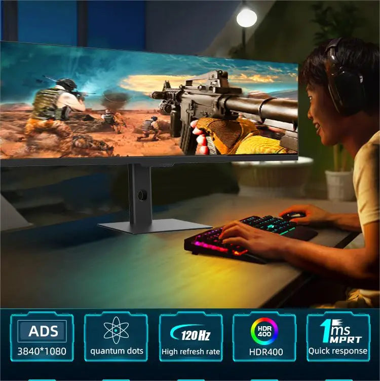 Lifting Rotatable 2k 1ms 44 Inch LCD LED Desktop Computer 120Hz Game Monitors 3840*1080 Gaming Monitor
