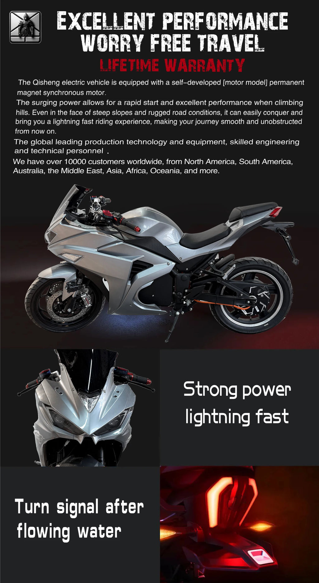 3000W-8000W Power Electric Racing Motorcycles for Adults with Lithium Battery and Mid Drive Motor Excellent Value