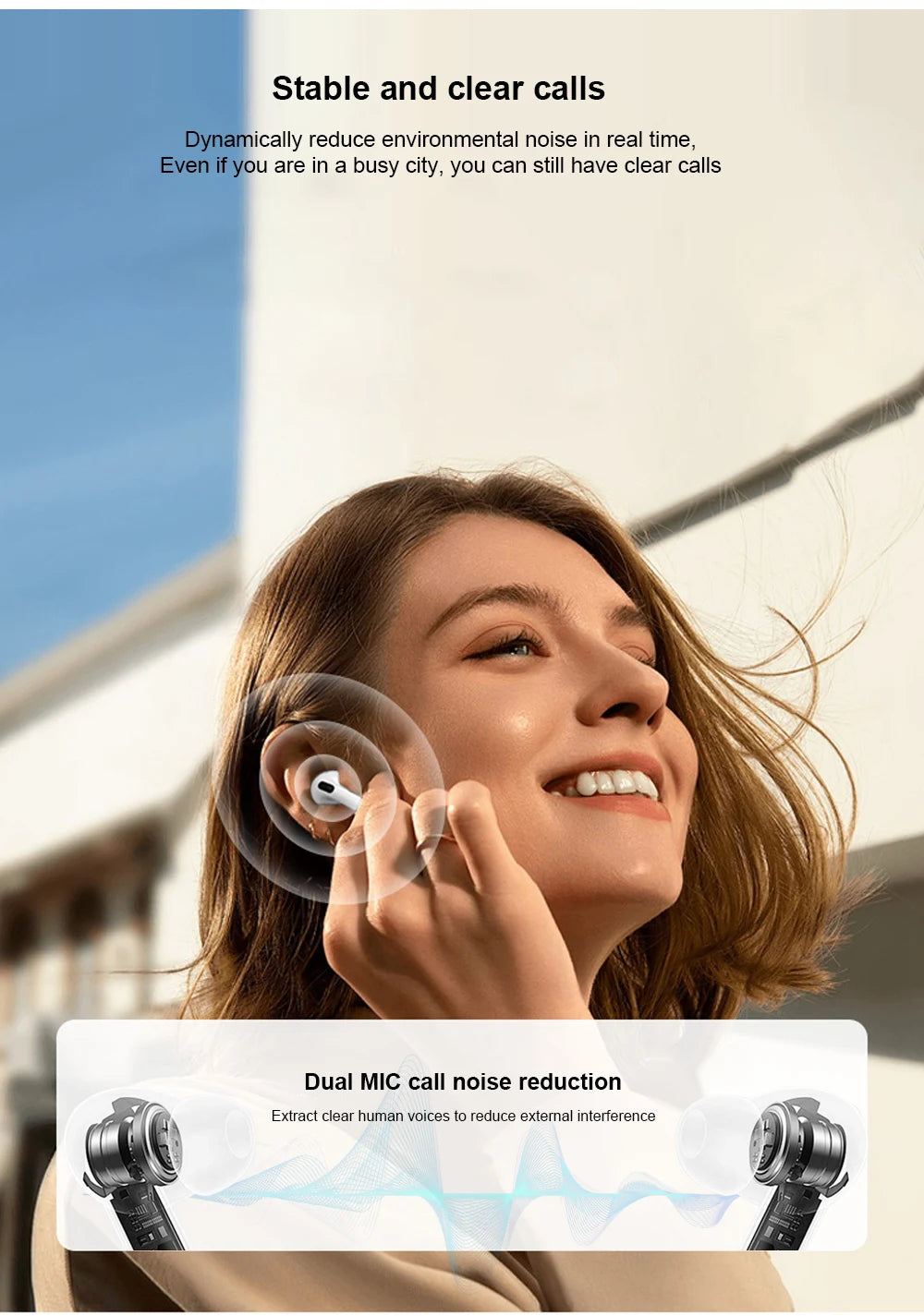 New Air Pro Wireless Bluetooth Earphones Headphones ANC Noise Reduction HiFi Sound Low Latency Earbuds HD Music Touch Headsets