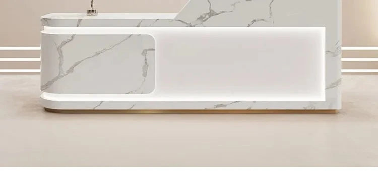Nordic Cream Style Reception Desks French Clothing Store Beauty Salon Cashier Desk Training Institution Office Furniture FYRD