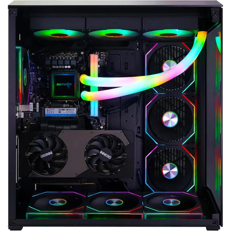 Gaming PC –  i5-14700F, RTX 5070 12GB, 32GB DDR5, 1TB NVMe SSD 3300MB/s, 700W PSU, 360mm ARGB Tube Water Cooler, Case with 7 AR