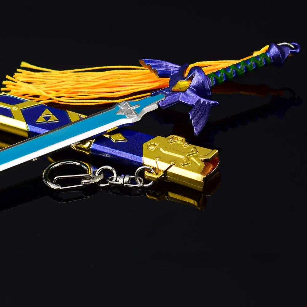 22cm Master Sword The Hyrule Fantasy Tears of The Kingdom Metal Weapon Model Sword Blade Keychain Ornament Crafts Gifts Toys