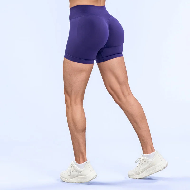 HISTELLO Impact Gym Shorts Women Sports Shorts Scrunch Butt Fitness Biker Short Workout Yoga Leggings Running Seamless Leggings