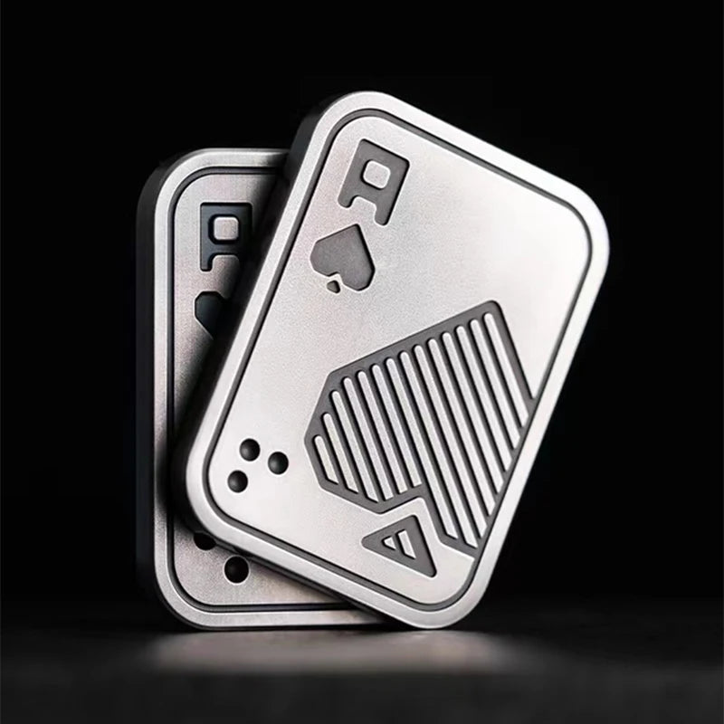 Fidget Spinner AA KK Fingertip Gyro Solution Pressure Reduction Toy Push Poker Push Card EDC Metal Toys Adult Gifts