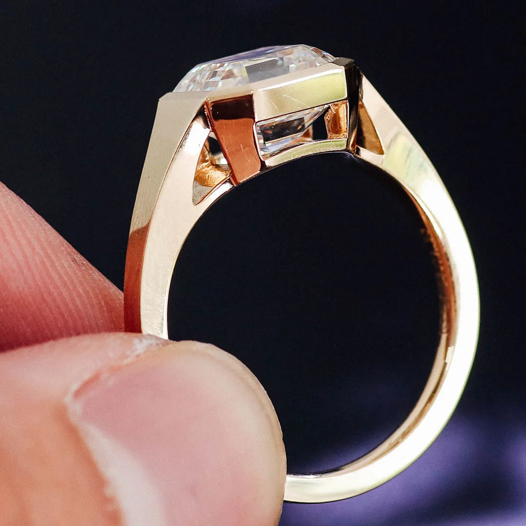 Provence Luxury Classic Ring 18KGold DE/VS IGI Lab Grown Diamonds 3ct Asscher cut Ring for Women men Personalized Custom