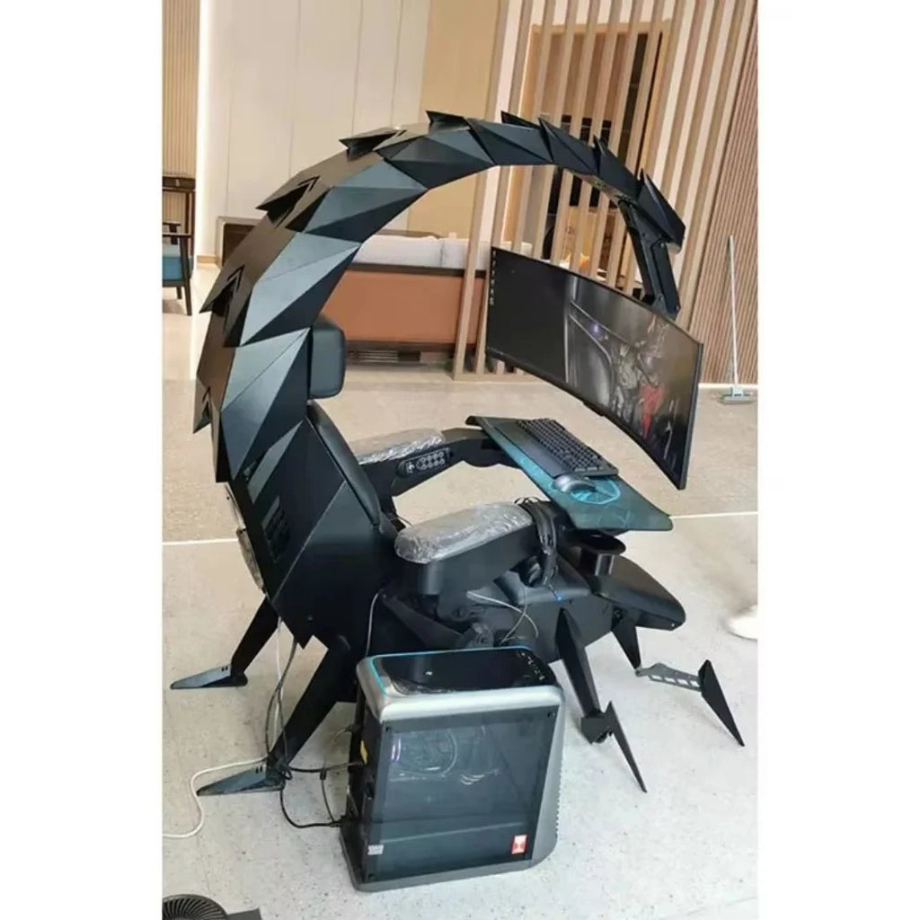 advanced payment Ergonomic Fully Recliner Office Chair Cockpit For 3 Or 5 Monitors Zero Gravity Workstation Chair Scorpion Chair