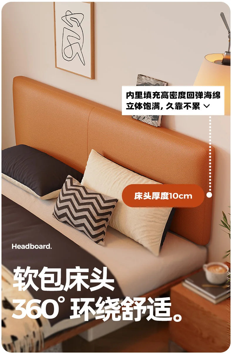 European Modern Bed Frame Double Storage Bedroom Full Size Bed Frame Headboard Nightstands Mobili Per La Casa Home Furniture