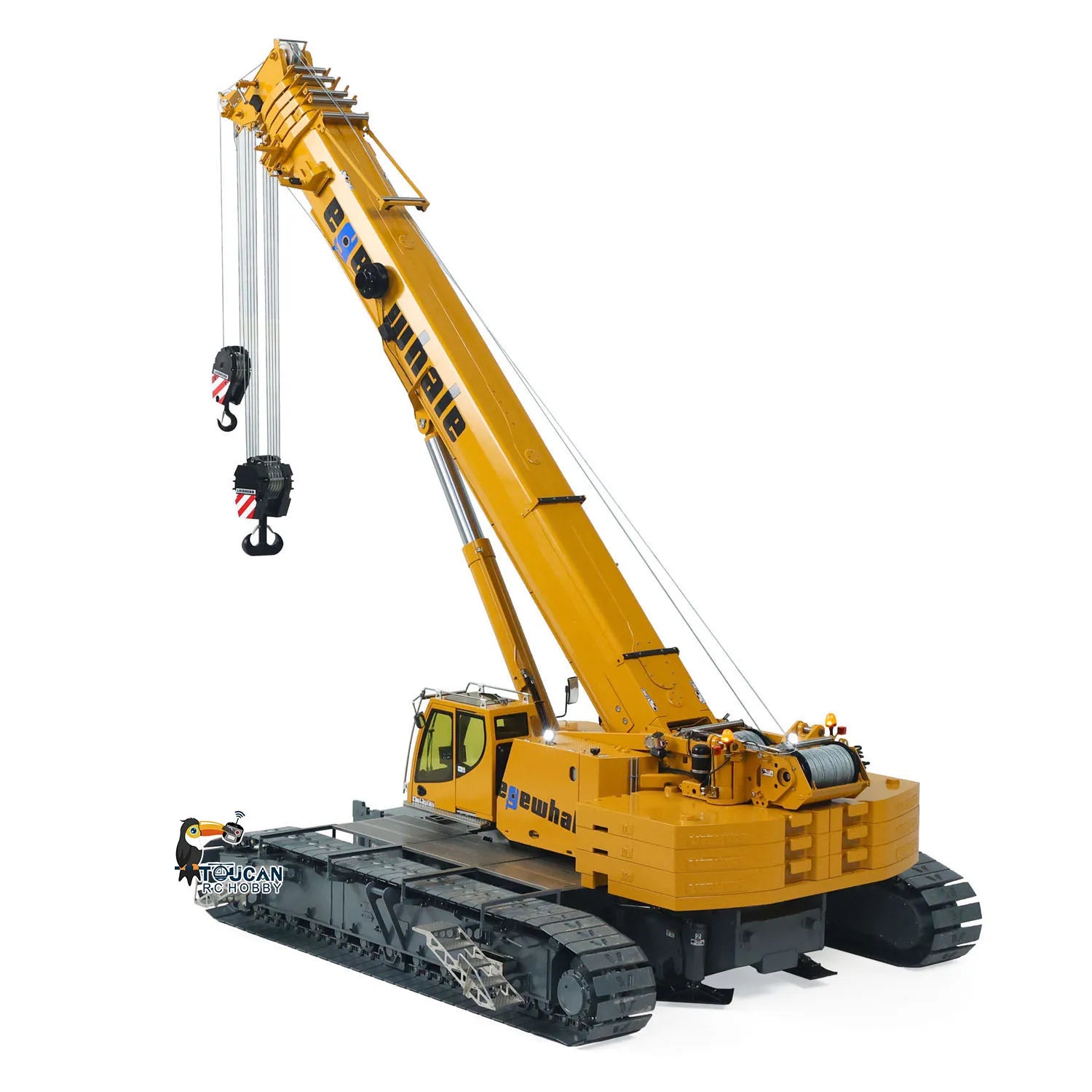 D1220 1:14 Hydraulic Remote Control Telescopic Crawler Crane Heavy Duty RC Cranes Cars Tracked Construction Truck Models