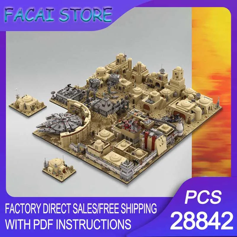 Star Movie Model Moc Building Bricks Modular Spaceport Model Technology Blocks Christmas DIY Toy Construction Gifts