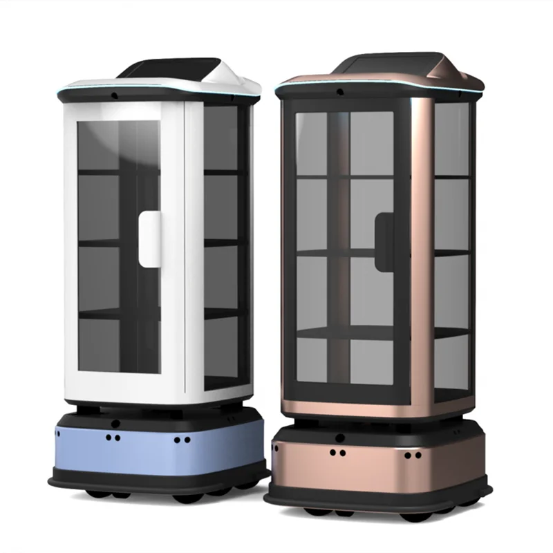 Customized Amy Humanoid AI Robot Waiter for Restaurant / Coffee Shop Automatic Walk and Talk Meal Delivery Robot