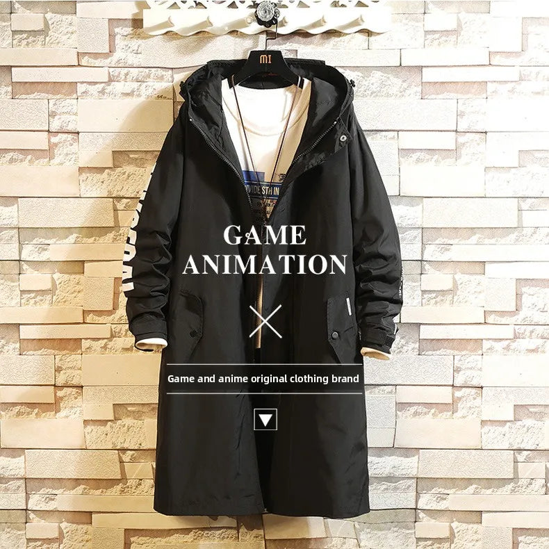 Tomorrow's Ark Game Doctor Blade Nearby Windbreaker Anime Mid-Length Jacket Unisex Youthful Polyester Fiber Zipper Closure