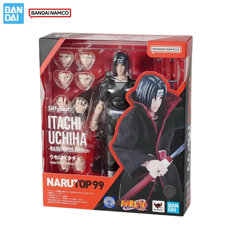 Bandai Original Genuine Figure Naruto Model Kit SHF Uchiha Itachi NarutoP99 Collection Action Figure Model for Kids Toys Gifts