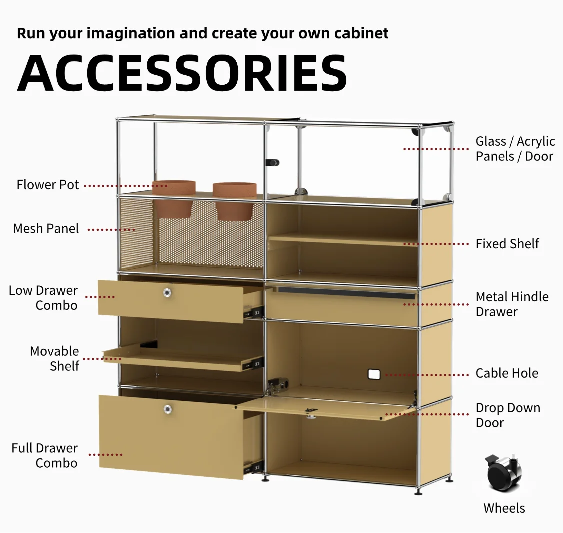 Hot-Seller | Minimalist Steel Storage Side Cabinet｜Slim Profile Flip Door Unit for Hallway | Flip-Top Cabinet for Living Room