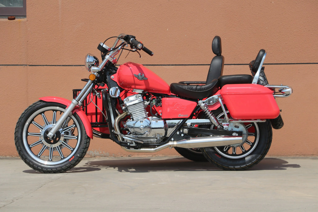 Three Seats Fuel Motorcycle New Arrival Motorcycle with Sidecar 400cc High Speed Double Rear Absorber