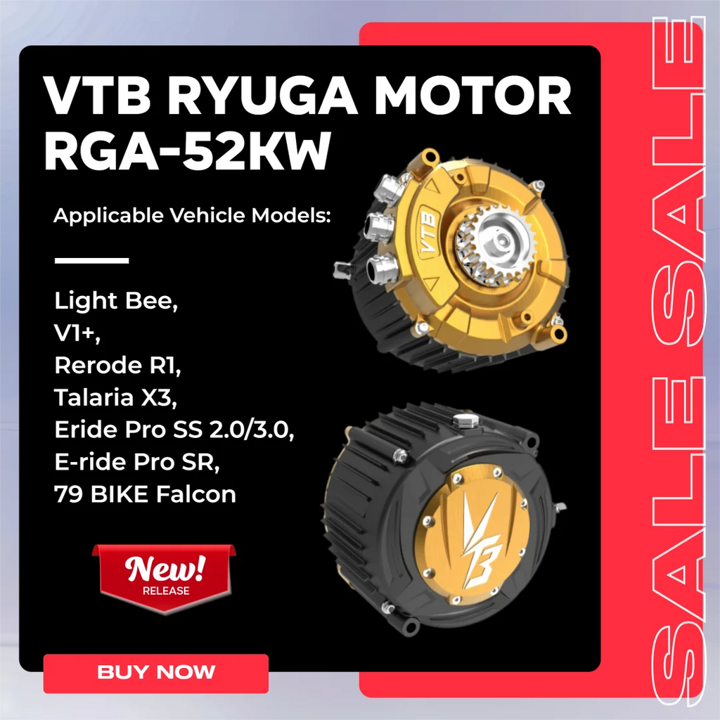 VTB RYUGA MOTOR RGA-52KW For Light Bee, V1+, Rerode R1, Talaria X3, Eride Pro SS 2.0/3.0, E-ride Pro SR, 79 BIKE Falcon