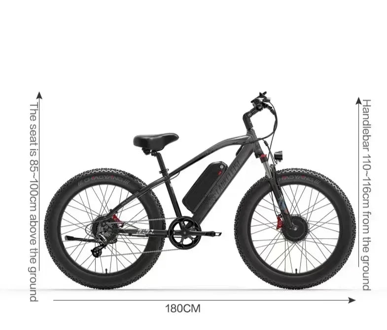 all-terrain Electric Bike adult auxiliary Electric Bicycle 2000W motor 48V 20AH battery 26*4.0 fat tire mountain E-Bike 52KM/H