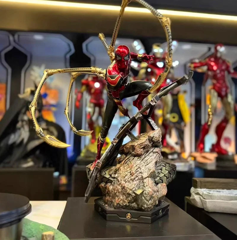New Product In Stock Spider Man Figurine Avengers: Endgame Peripheral Steel Battle Suit Model Ornament Birthday Gift
