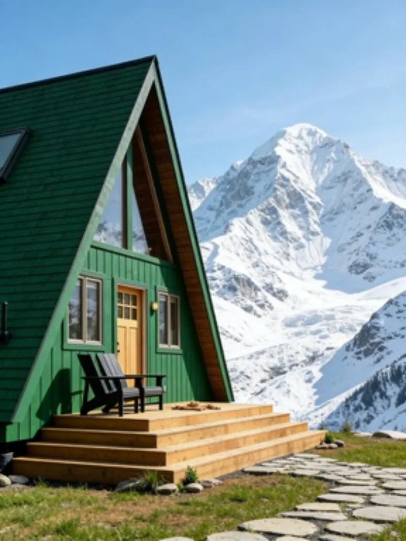 Heat Insulated A Frame Triangular House Low Rise Villa Modular Prefab for Apartment