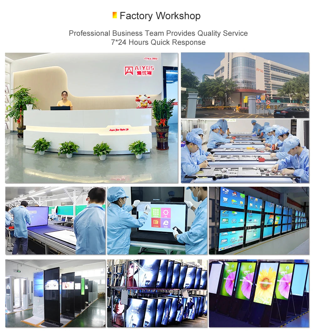 55" Inch Digital Signage and Displays Kiosk Totem LCD Touch Screen Indoor Smart WIFI Floor Stand Advertising Player