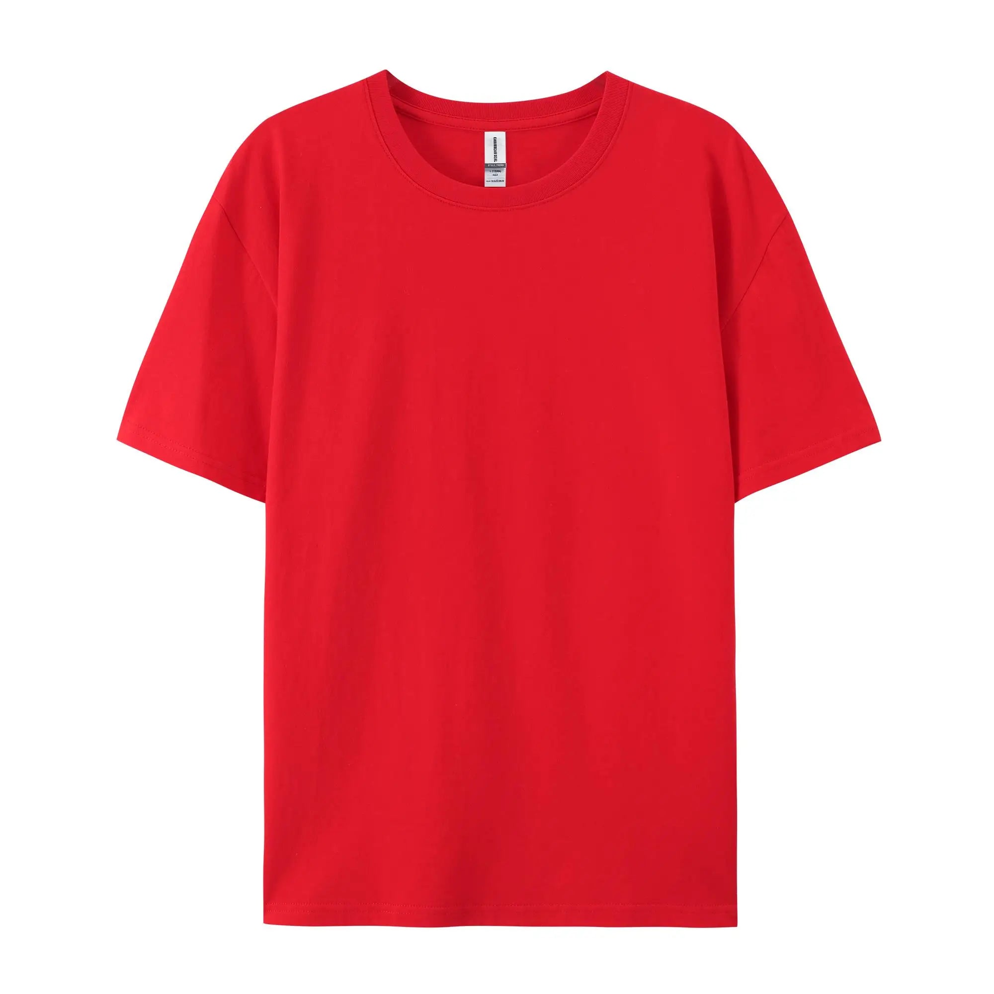 100% Cotton Solid Color T-Shirts Men Woman Short Sleeve Fashion Brand Trend Casual Soft Clothing Tees Breathable Summer Tops