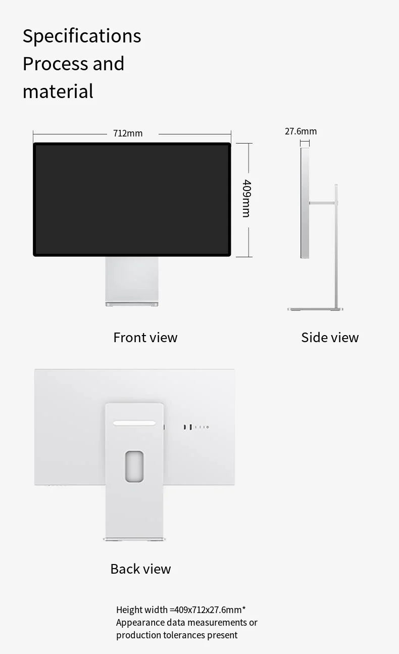 32 Inch LED Monitor 4K 3840*2160 HDR10 Feature 60Hz USB-C FOR MAC 100W HDR10 139PPI matt screen Display kuycon P32UB hole style