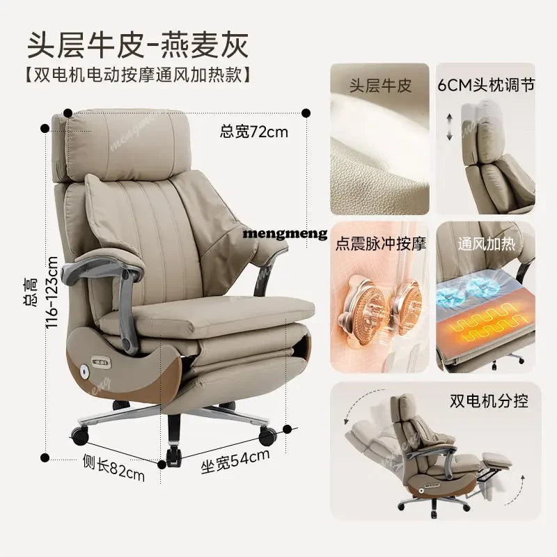 Hot sales Multi functional genuine leather elegant luxury gaming chairs cadeira gamer home furniture Ergonomically designed offi