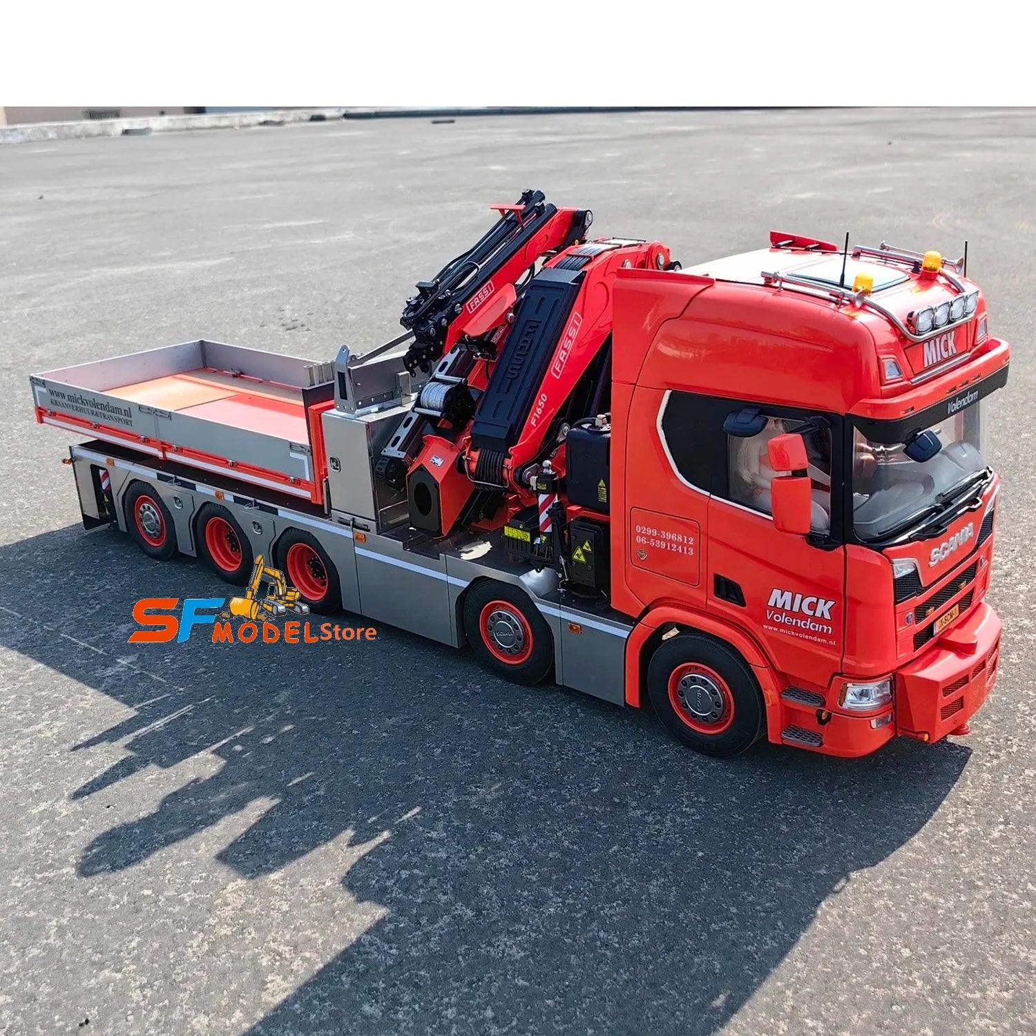 F1650 Crane 10x10 R650 RC Truck 1/14 Hydraulic Crane Truck Metal Model High-end Custom Engineering Machinery RC Car Model Toy