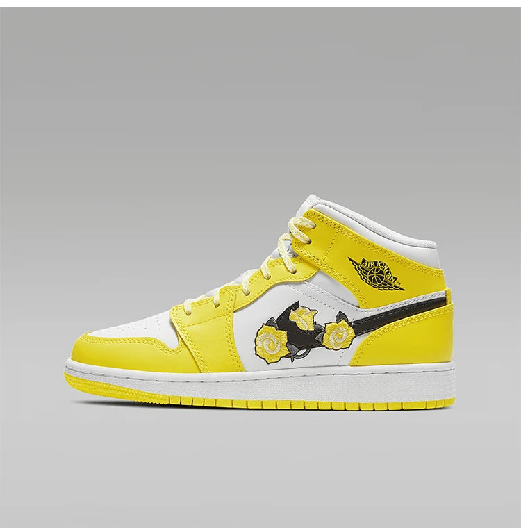 Nike Authentic AIR JORDAN 1 MID SE (GS) Women's Casual Kids' Sneakers AV5174-700
