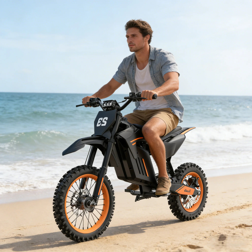 Pazolle Electric Motorcycle 3000W 48V30AH Hydraulic Brakes Electric Dirt Bike for Adults All-Terrain Tires E-Bike 1Year Warranty