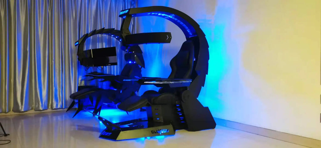 Unicorn Cluvens Brand Scorpio Hot Sell Ergonomic Silica Gamer Chair RGB LED High Back Swivel Racing Gaming Chair With Foot Rest