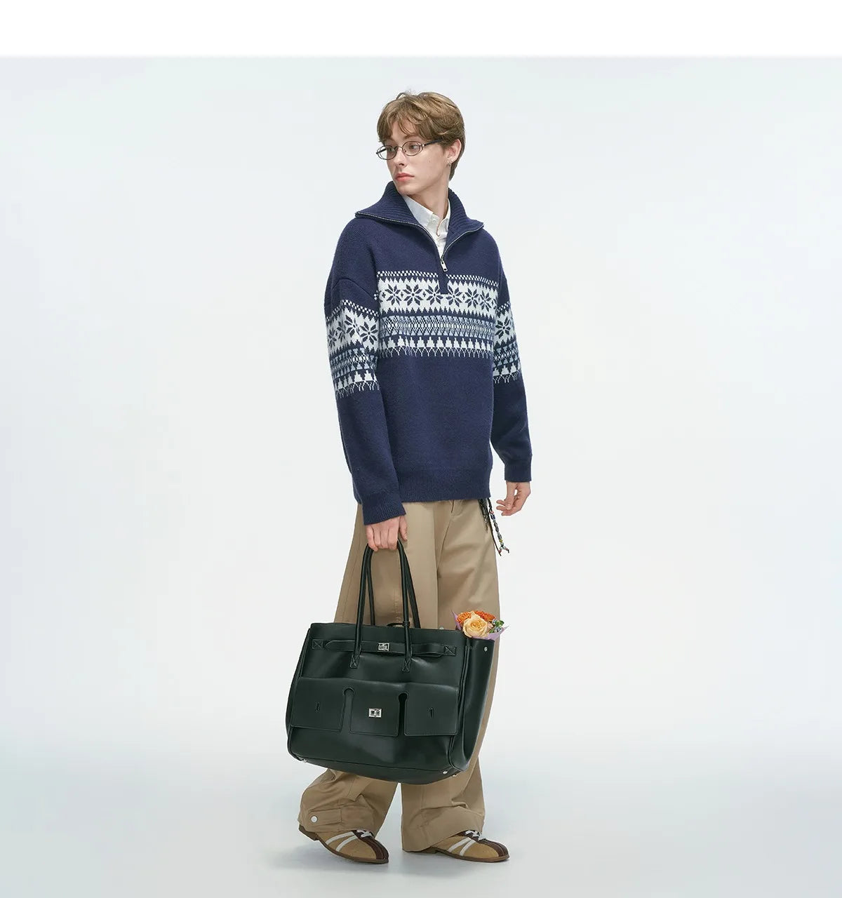 Fur Collar Pullovers Anime Mens Plaid Checkered Pattern Traditional Classic Autumn Winter Business Office School Preppy Style OL