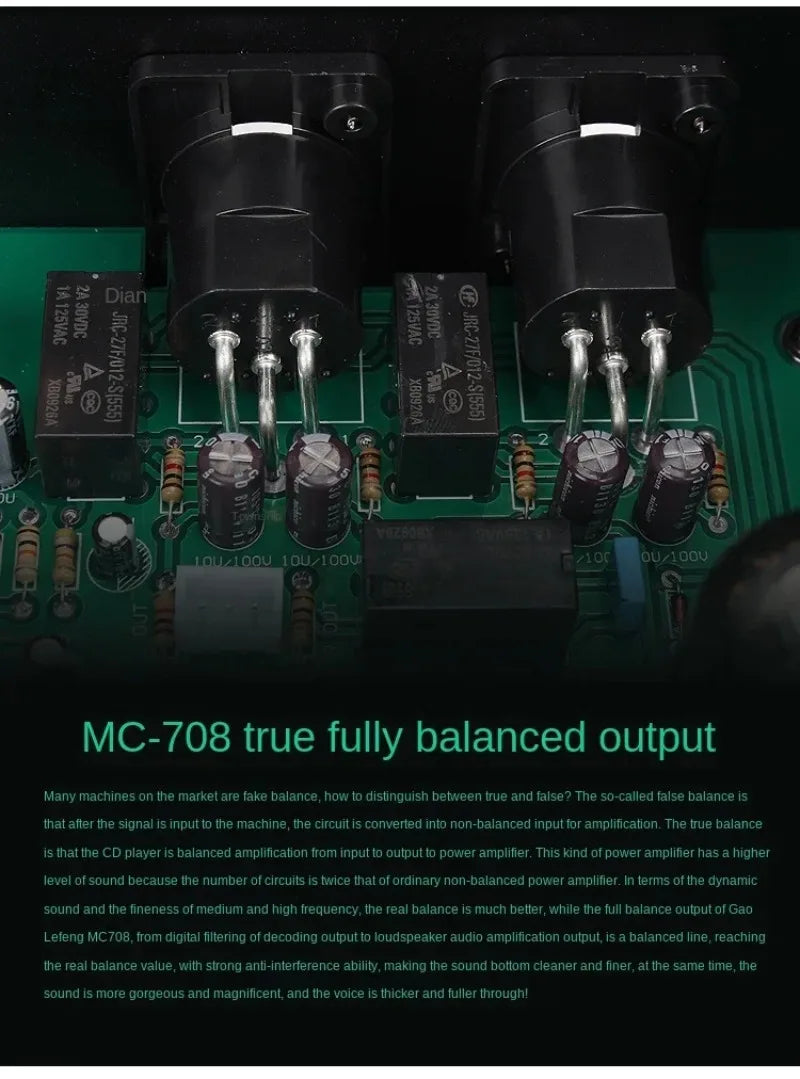 1:1 Clone Mcintosh MC708 CD Player Pure Bile Vacuum Tube 12AX7 HiFi PCM1794 Lossless Dual Decoding RCA/XLR Output