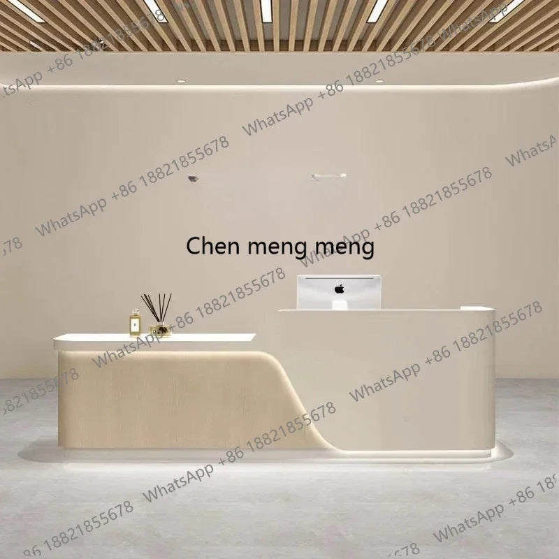 New arriveLuxury Nail Art Modern Minimalist Company Reception Desk Training Institution Information Desk Beauty Salon Dental Cli