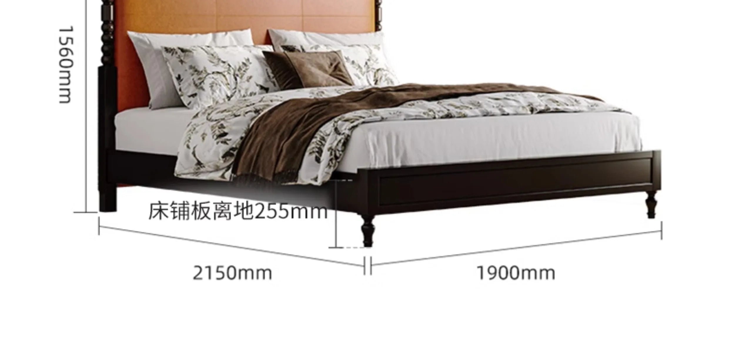 Design Full Size Bed Frame Wood Storage Space House Bedroom Bed Bases Frames Luxury Platform Cama De Casal Home Furniture