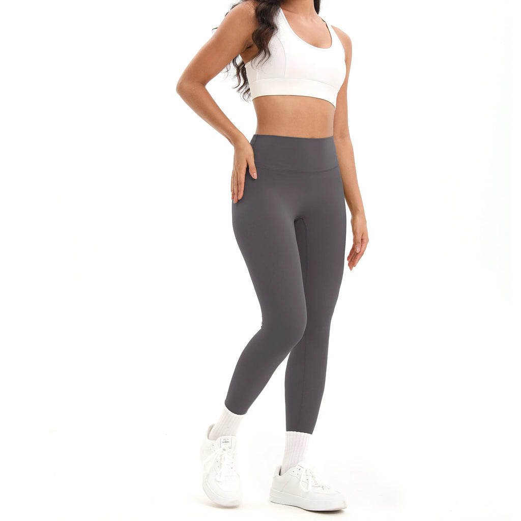 2 Pack Women's High Waisted Sexy Butt Lifting Seamless Solid Color Yoga Leggings Elastic And Breathable Fitness Sports Pants