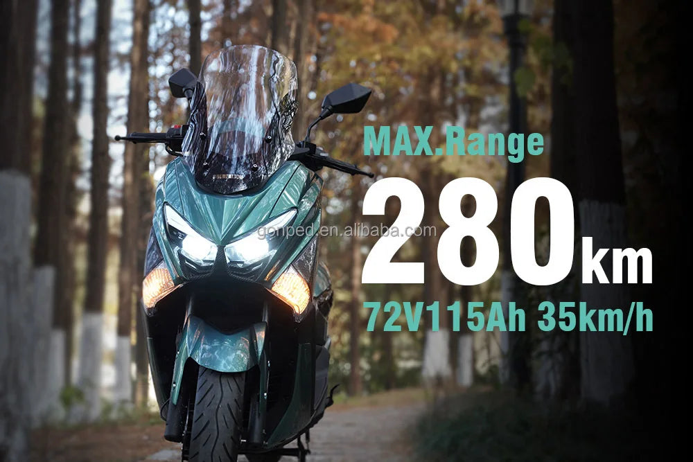 ABS System 7kw Electric Motorcycle with EEC Long Distance Travel 280km Two Wheel Scooter