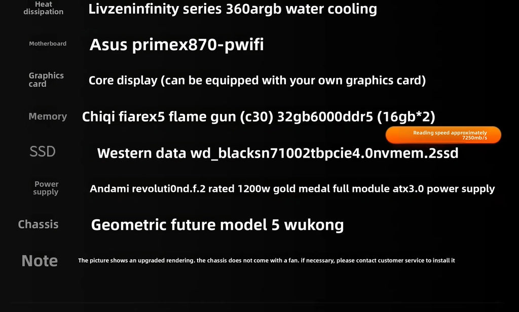 AMD processor, computer host 9800X3D/RX9070GRE/RX9070XT/RTX5070/5080 complete machine, e-sports desktop computer kit